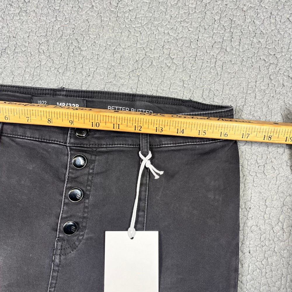 1822 Denim Better Butter High Rise Flare Jeans Black Button Fly 14P/32P NEW - Picture 8 of 12